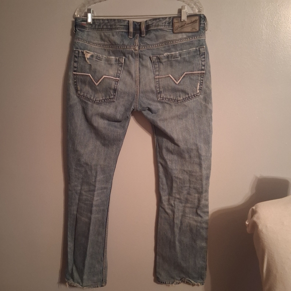 Diesel Men's Light Blue Distressed Jeans - Picture 2 of 8